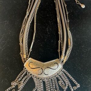 Elegant Silver Multi-Chain Necklace